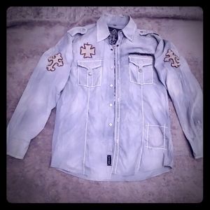 Mens Roar Button Down Shirt